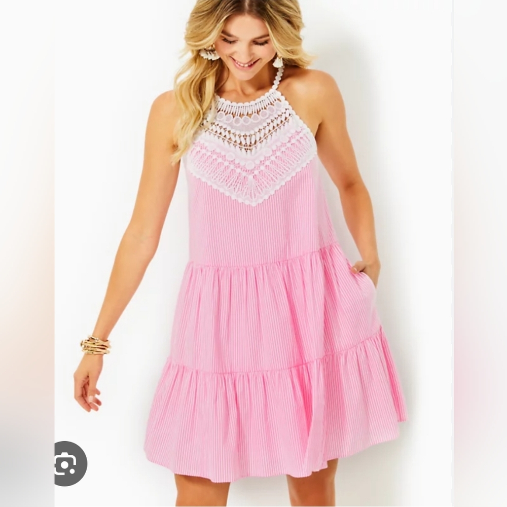 EUC Lilly Pulitzer Britt Seersucker Dress